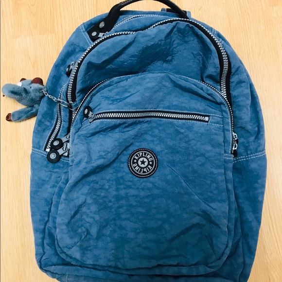 kipling light blue backpack